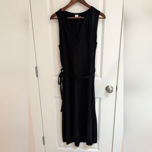 Gap Black Maxi Sleeveless Shirt Dress